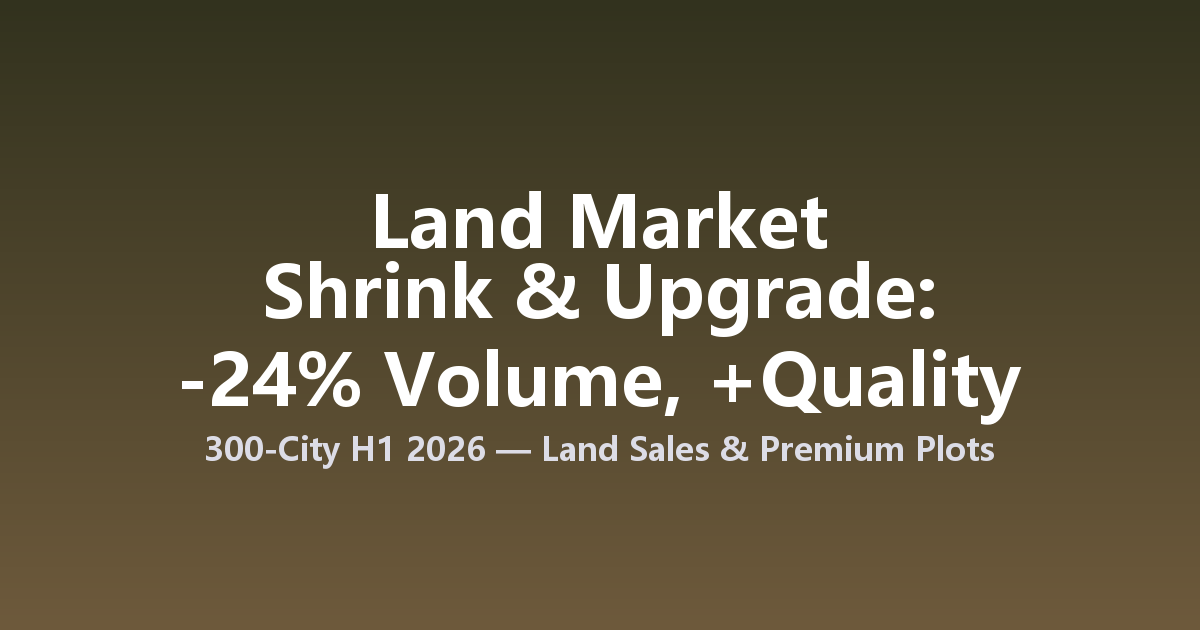 China's Land Market Shrinks 24% but Quality Deals Heat Up in Core Cities