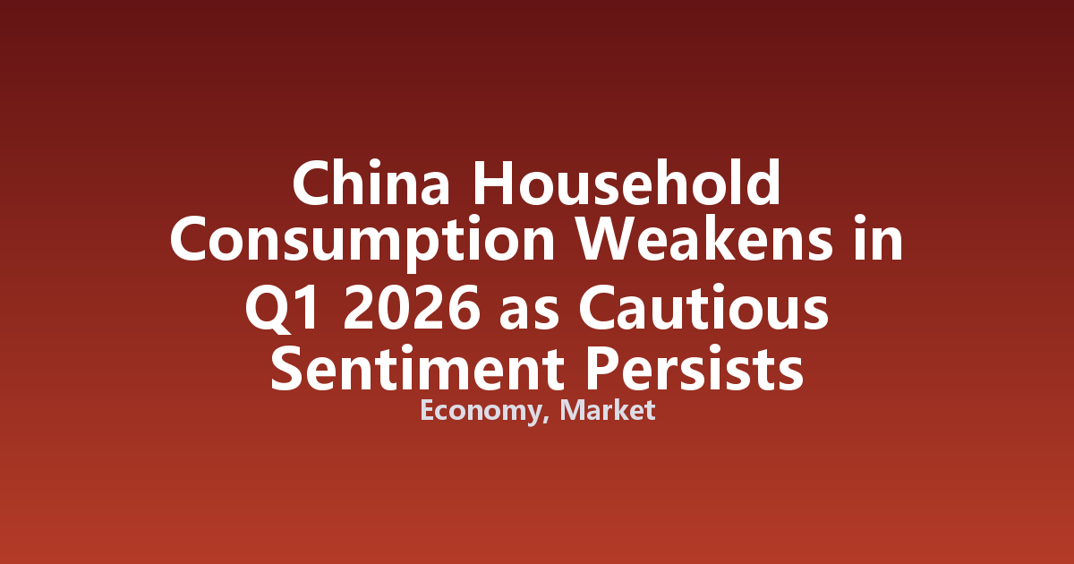 China Household Consumption Weakens in Q1 2026 as Cautious Sentiment Persists