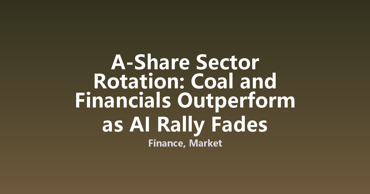 A-Share Sector Rotation: Coal and Financials Outperform as AI Rally Fades