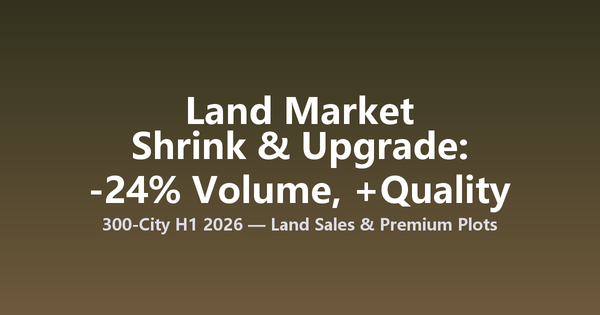 China's Land Market Shrinks 24% but Quality Deals Heat Up in Core Cities