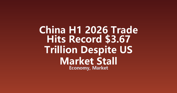 China H1 2026 Trade Hits Record $3.67 Trillion Despite US Market Stall